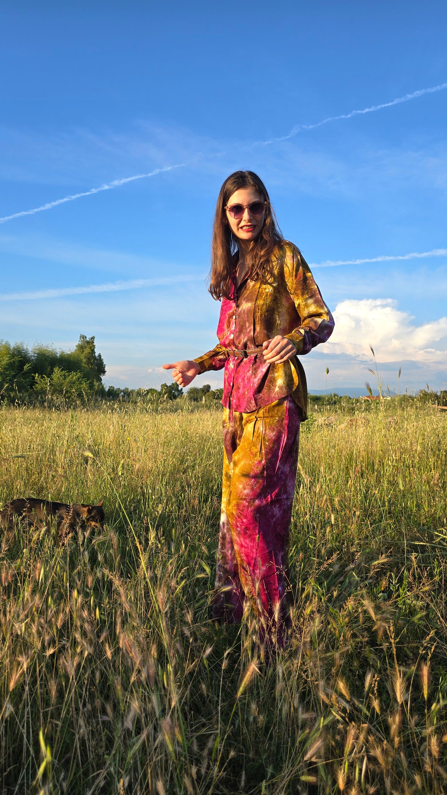 TIE DYE SET PANTA OLIVES SHADES