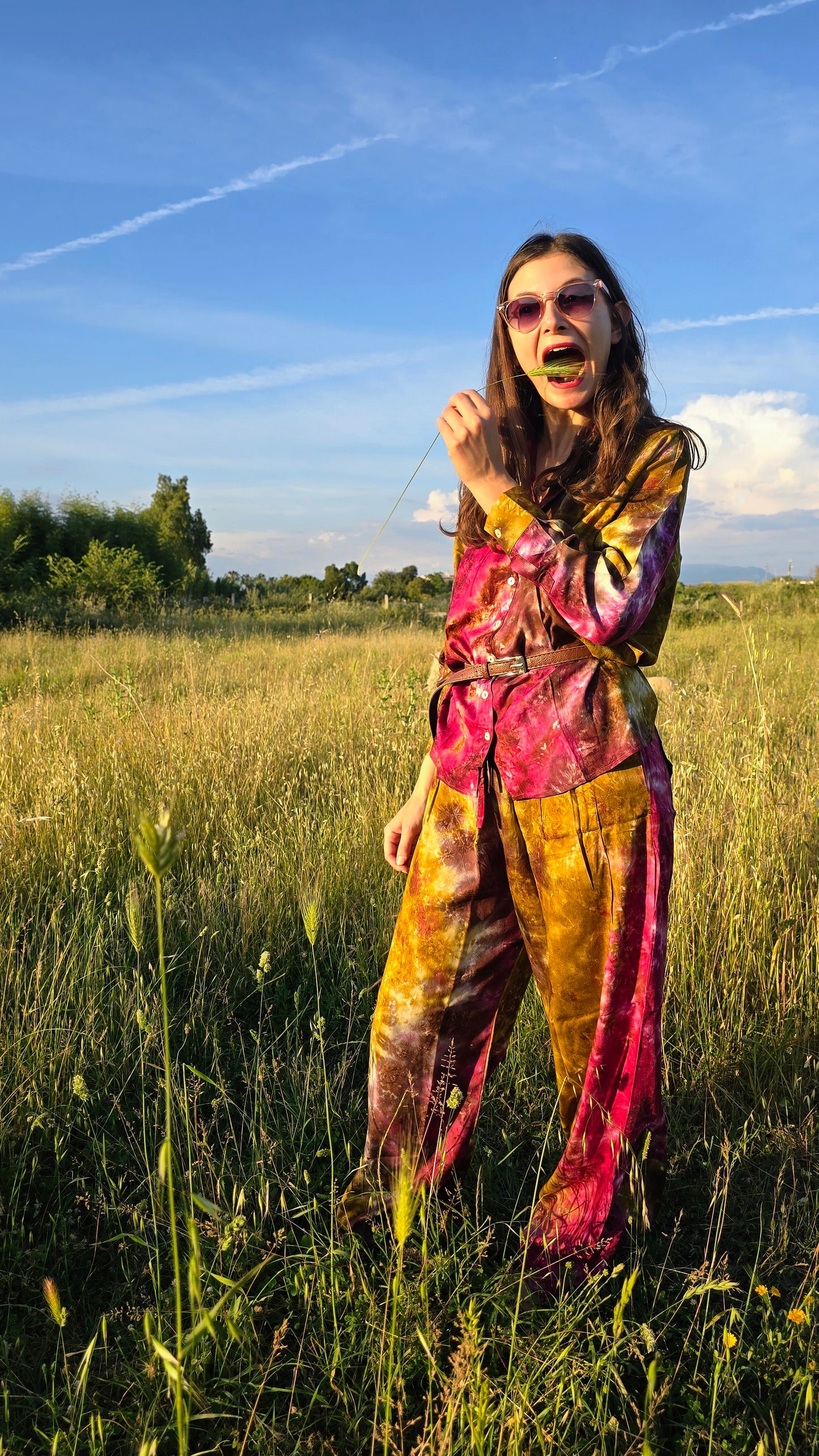 TIE DYE SET PANTA OLIVES SHADES