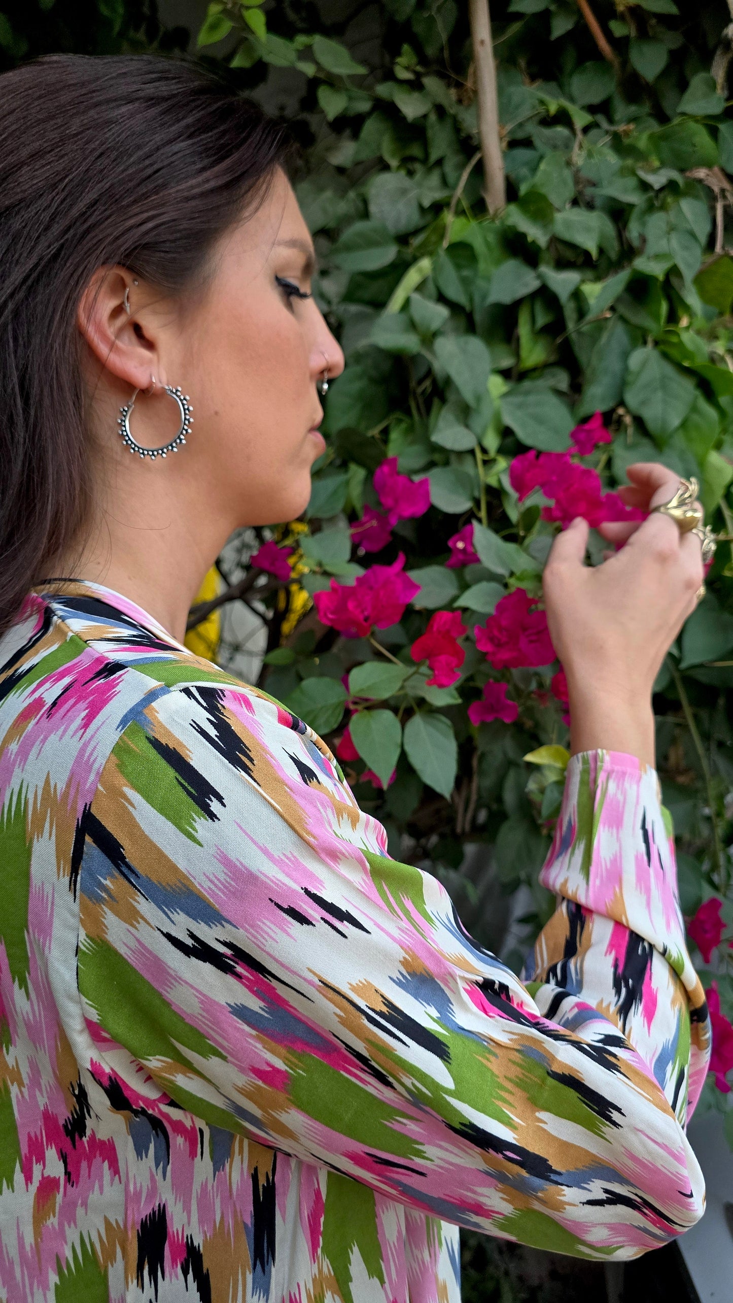 COMPLETO KIMONO IKAT ROSA