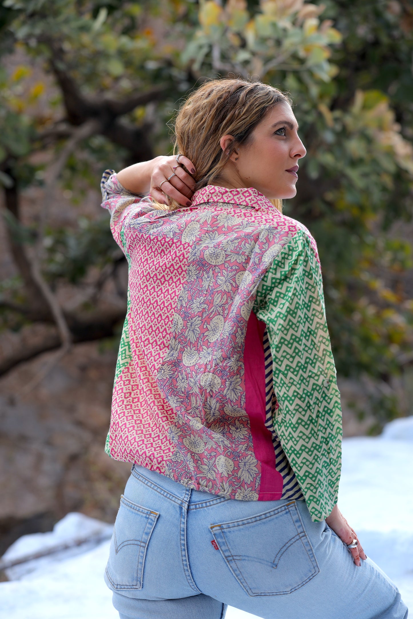CAMICIA COULISSE PATCHWORK PINK