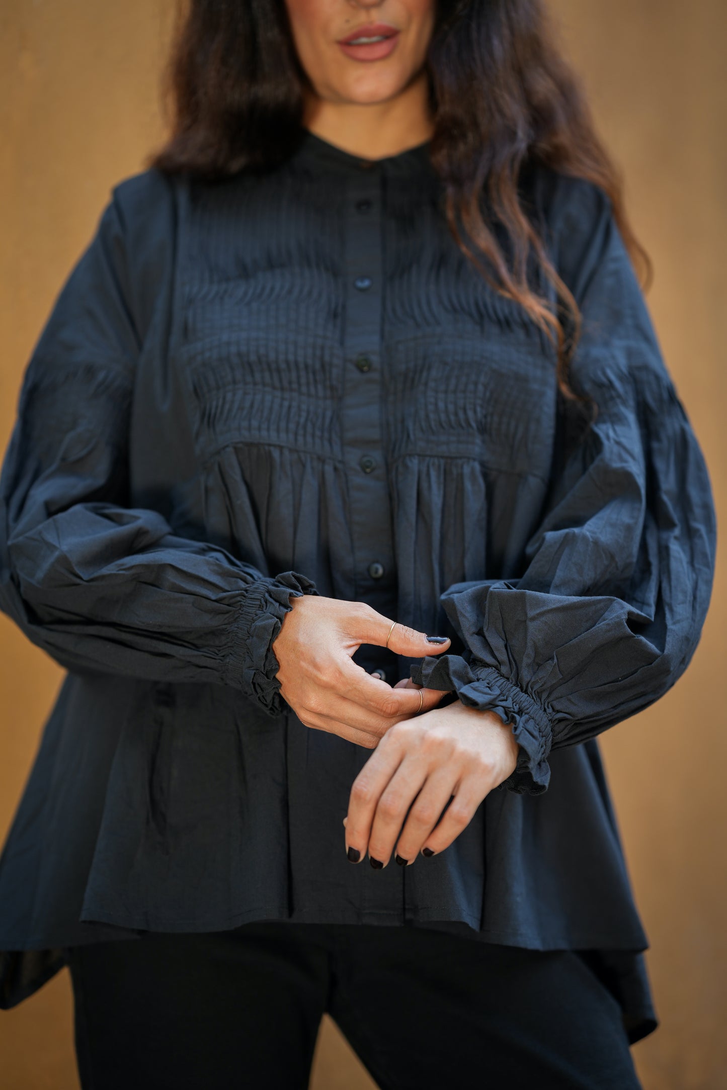 CAMICIA WRINKY NERA