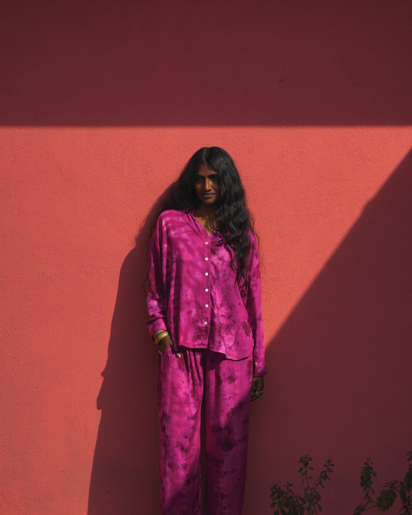 TIE DYE SET PANTA GULABI MONO