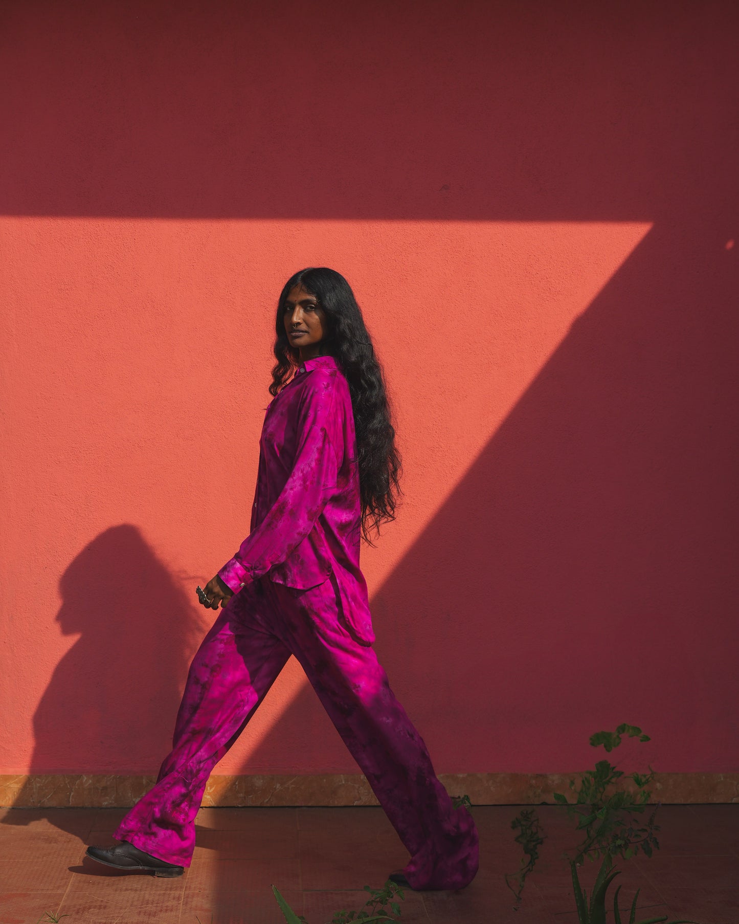 TIE DYE SET PANTA GULABI MONO