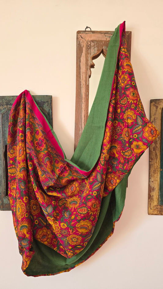 SCIARPA COLLO AMPIA MAGENTA GARDEN