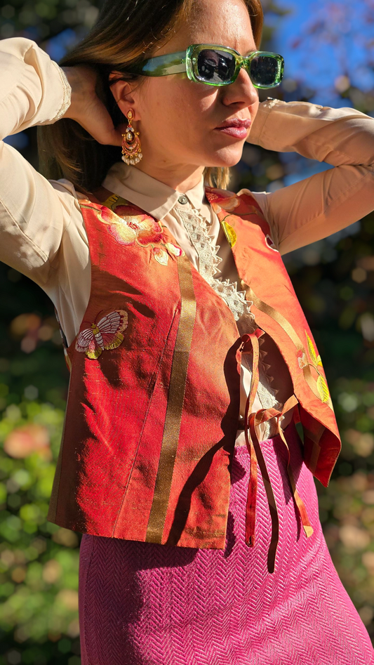 GILET TALISMANO JARDIN RED