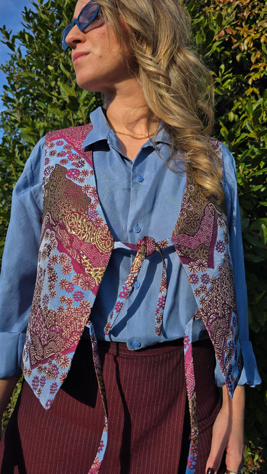 GILET FENICE CELESTE