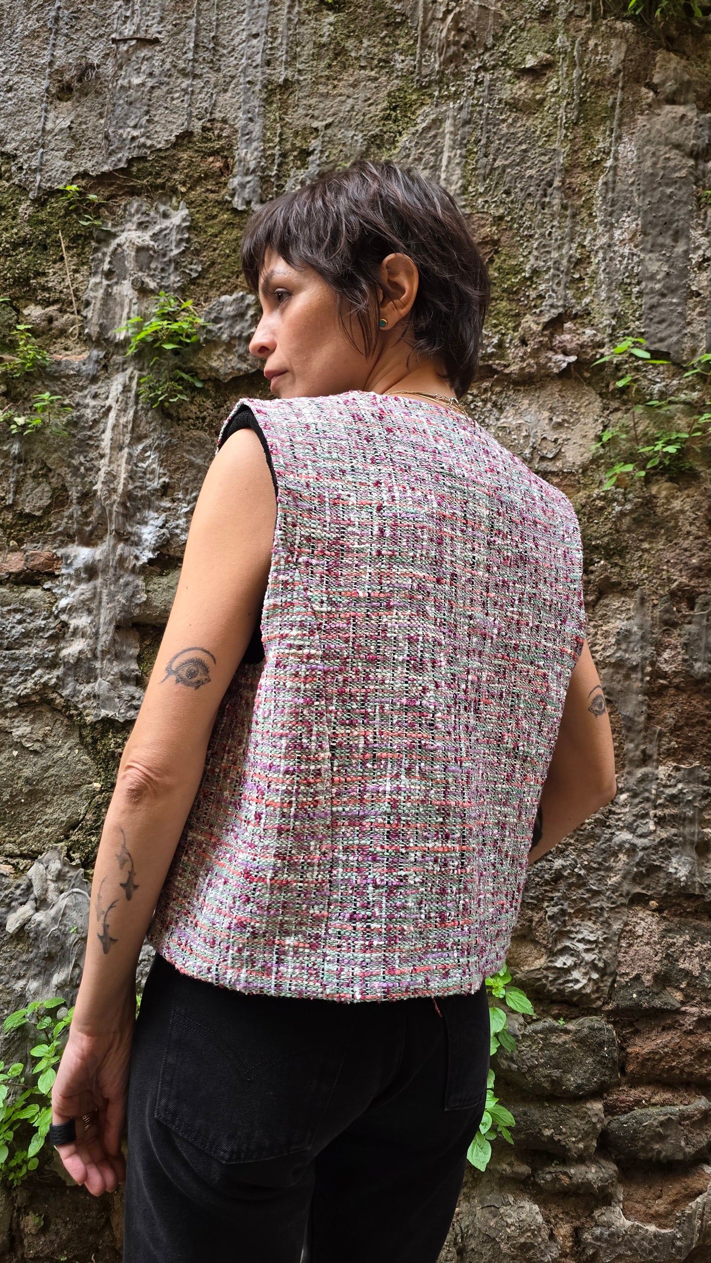GILET TWEED