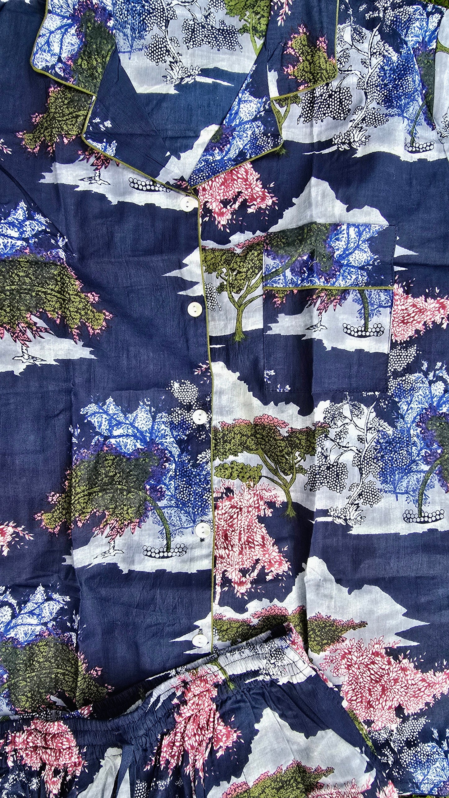 PYJAMAS COTONE DONNA japan blu