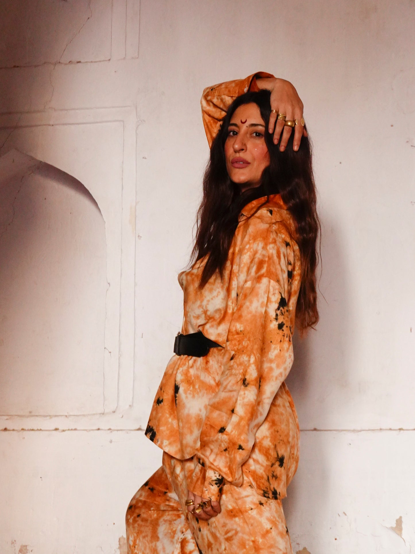 TIE DYE SET PANTA  SABBIA