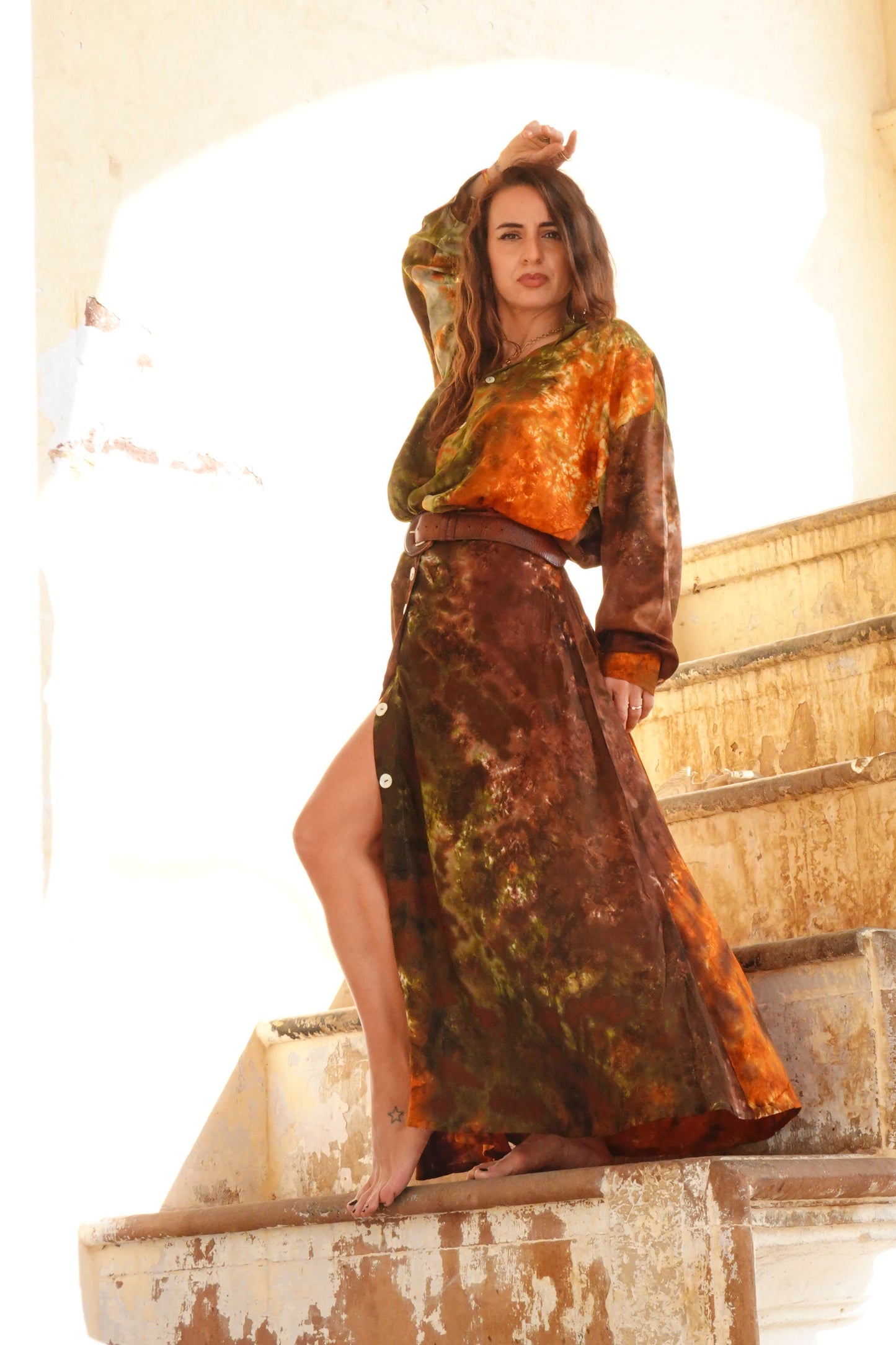 TIE DYE SET GONNA  TOPAZ