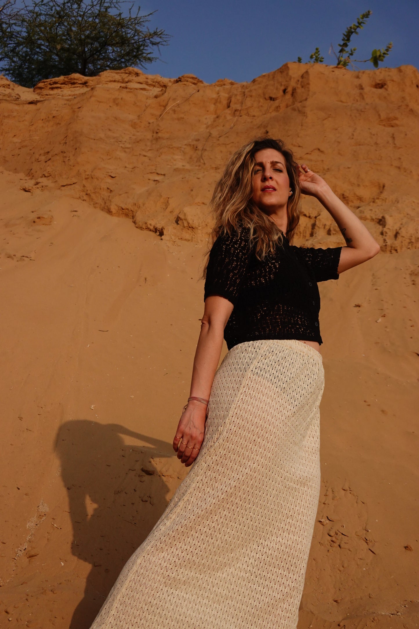 GONNA LUCE D'ESTATE PIZZO GEOMETRICO
