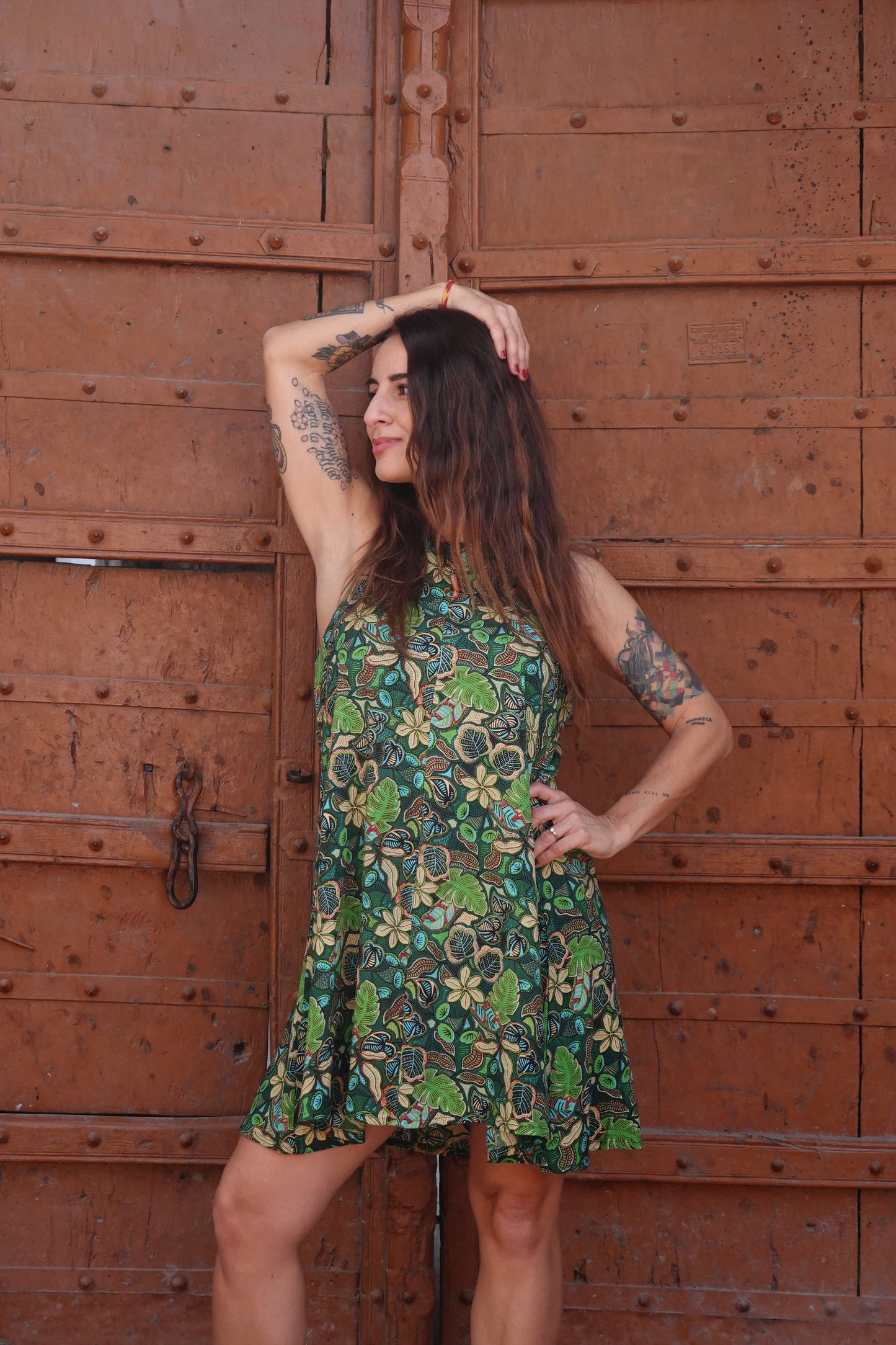 SWING DRESS BALI GREEN