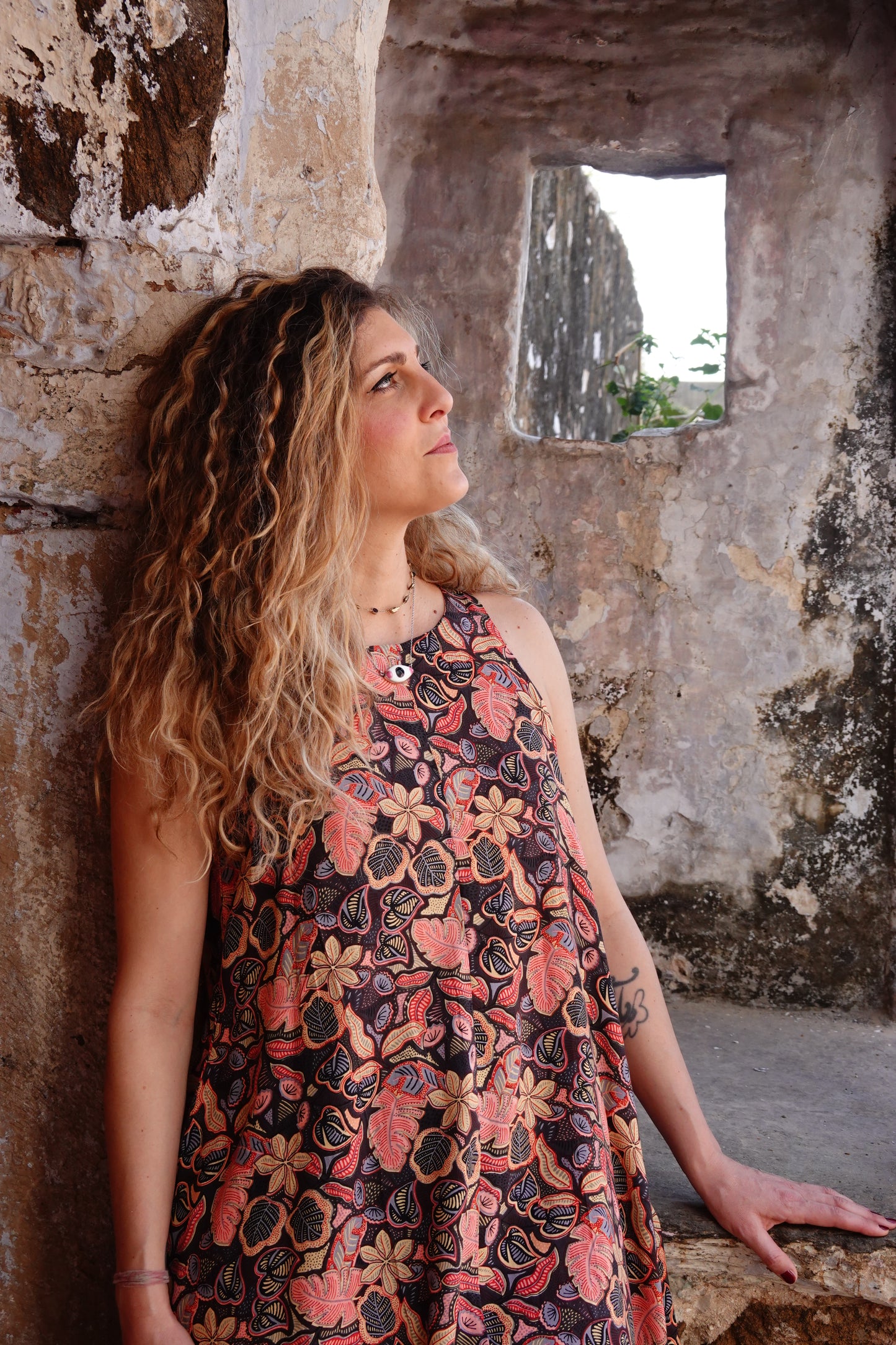 SWING DRESS BALI BLACK