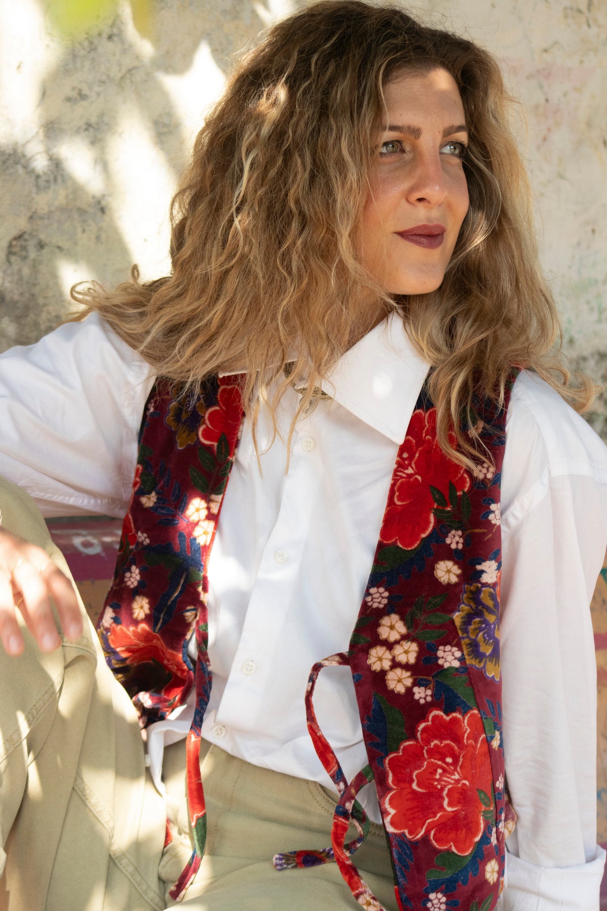 GILET VELVET PEONIA
